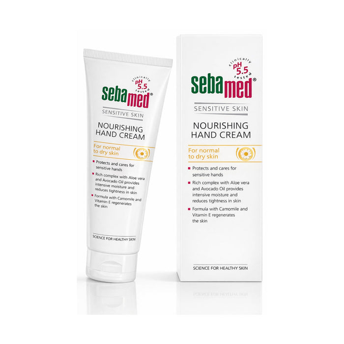 SEBAMED NOURISHING HAND CREAM FOR SENSITIVE, NORMAL TO DRY SKIN – 75ML, Lotions & Moisturizers