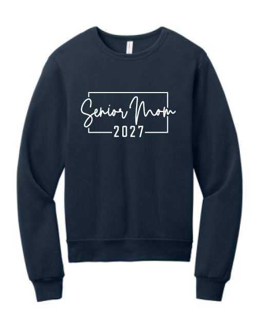 Senior Mom 2027 Bella Canvas Crewneck Sweatshirts