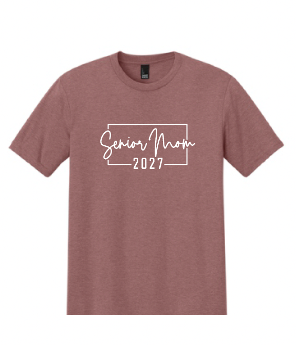Senior Mom 2027 Soft Cotton T-Shirt (Unisex OR Ladies)