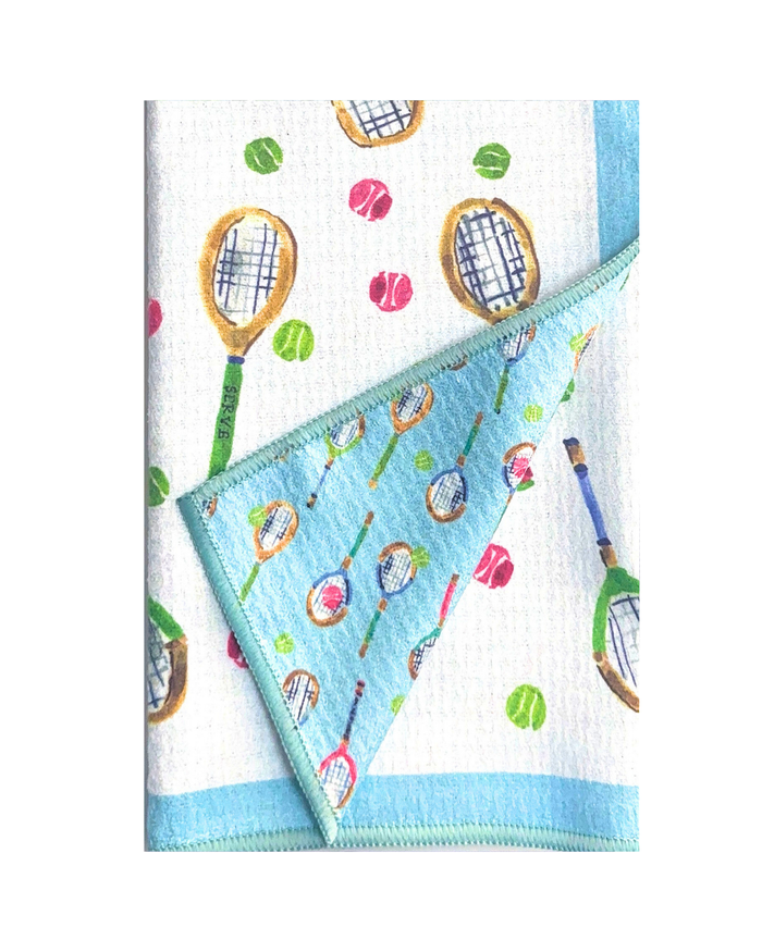 Serve It Up Tennis Double-Sided Tea Towel