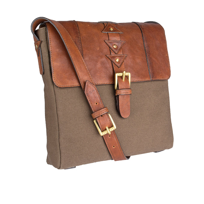 Simba 01 Green Canvas Crossbody