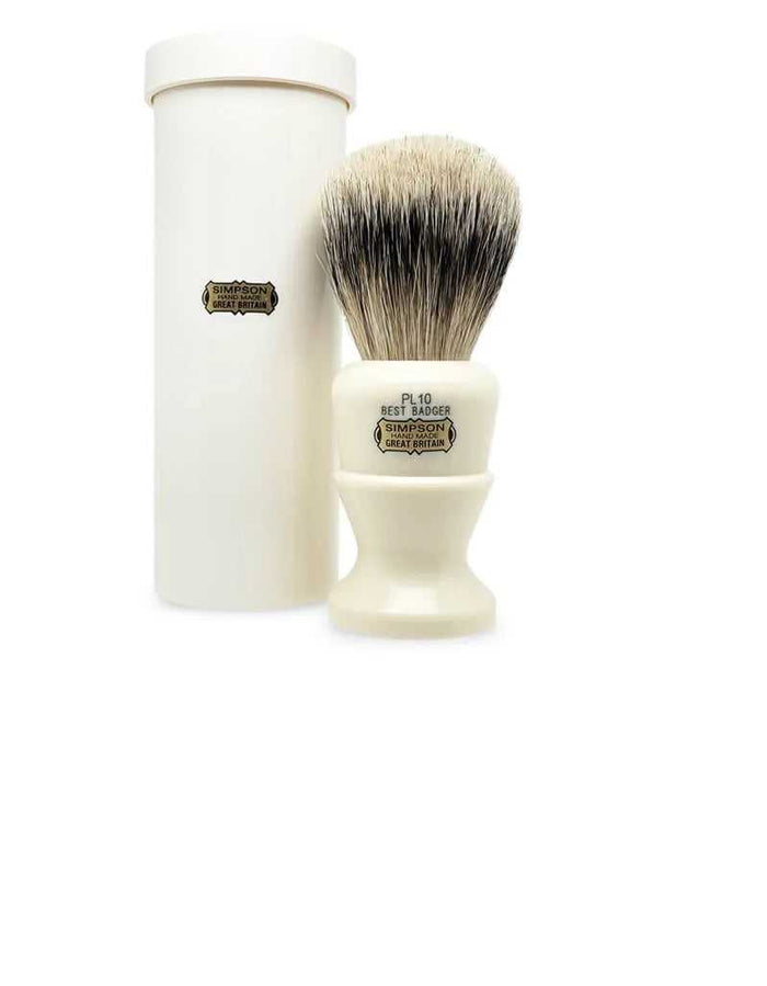 Simpson shaving brush travel tube with brush inside