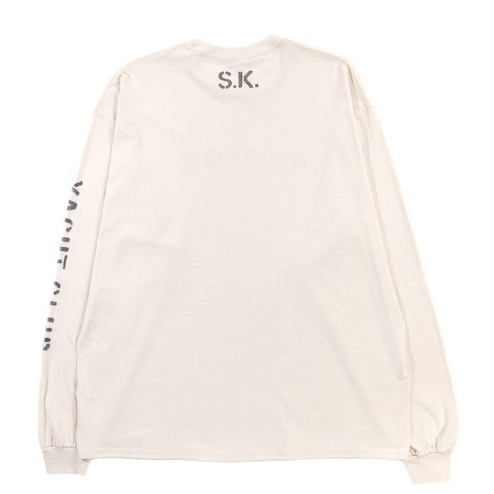 S.K. MANOR HILL LS RIVIERA T-SHIRT NATURAL COTTON