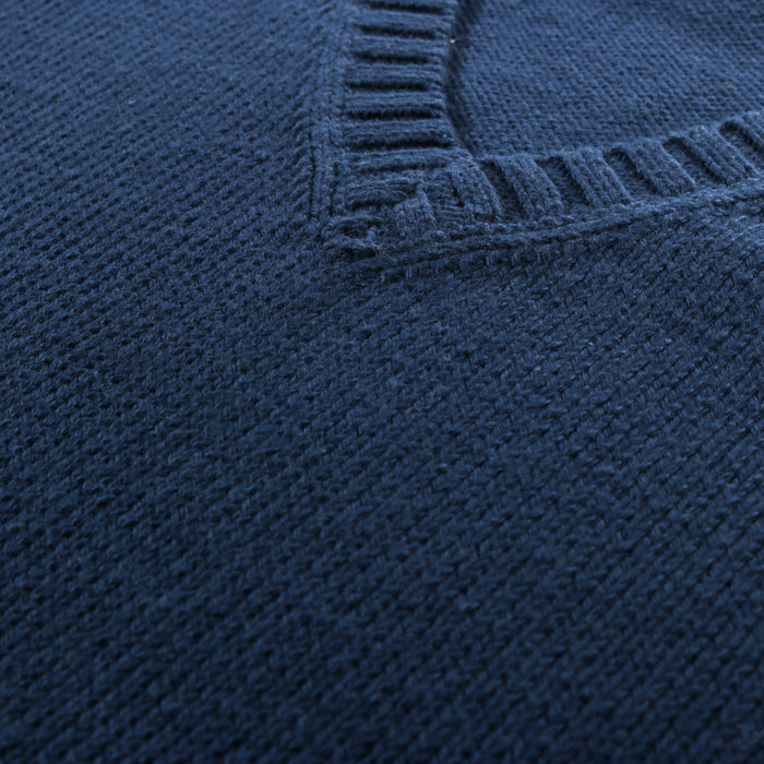 S.K. MANOR HILL SWEATER VEST NAVY COTTON