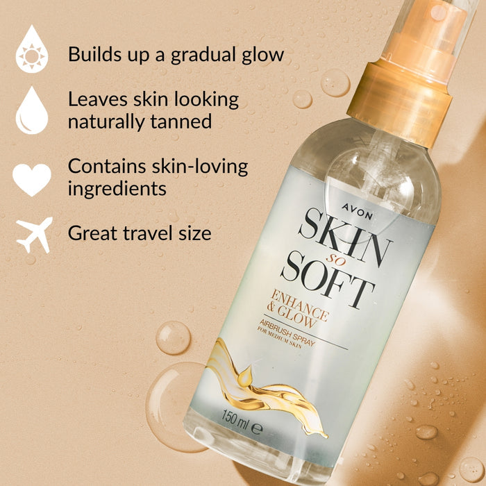 Skin So Soft Enhance & Glow Airbrush Tanning Spray - 150ml