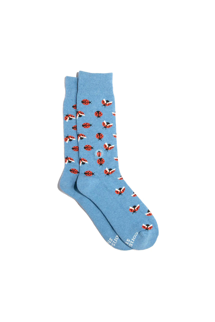 Conscious-Step-Socks-that-Protect-Pollinators-Blue-Ladybugs
