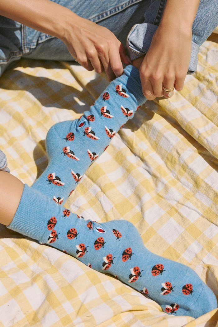 Conscious-Step-Socks-that-Protect-Pollinators-Blue-Ladybugs