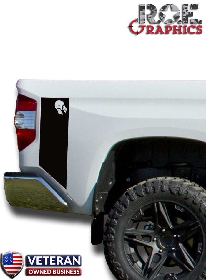 Spartan Helmet  Bedside Decals stripe Vinyl Sticker fits 2014-2018 Toyota Tundra