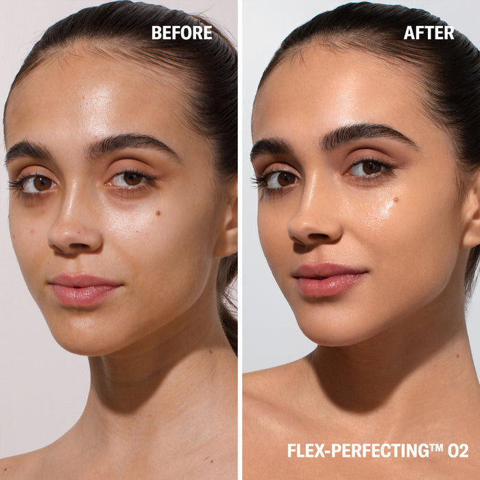 Odacite-Spf 50 Flex-Perfecting™ Mineral Drops Tinted Sunscreen-Sun Care-SPF50Tinted_02_before_after-The Detox Market | 02 - light medium with neutral undertones