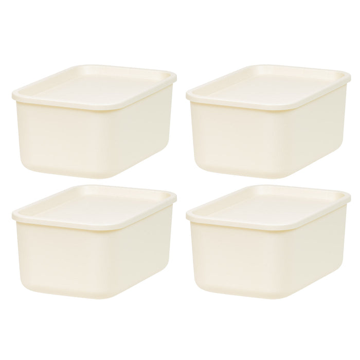 Stackable Lidded Storage Organizer Bins for Kitchen, Bathroom and Bedroom, Small, 4Pack - IRIS USA, Inc.
