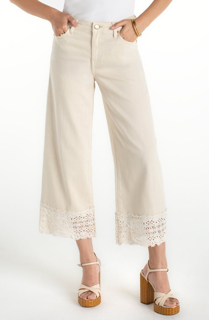 Stride Wide Leg w/ Lace Trim 27" Inseam