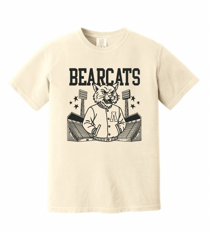 Stuard Bearcat Stadium Logo Comfort Color Tee