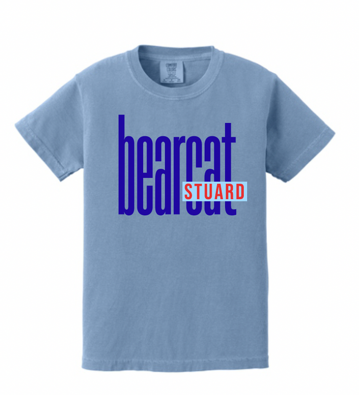 Stuard Lowercase Logo Comfort Color Tee - optional logo (Stuard/Aledo)