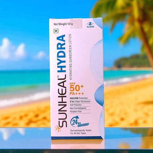 Sunheal Hydra hydrating sunscreen lotion SPF 50+ PA+++ - Cosmosentials