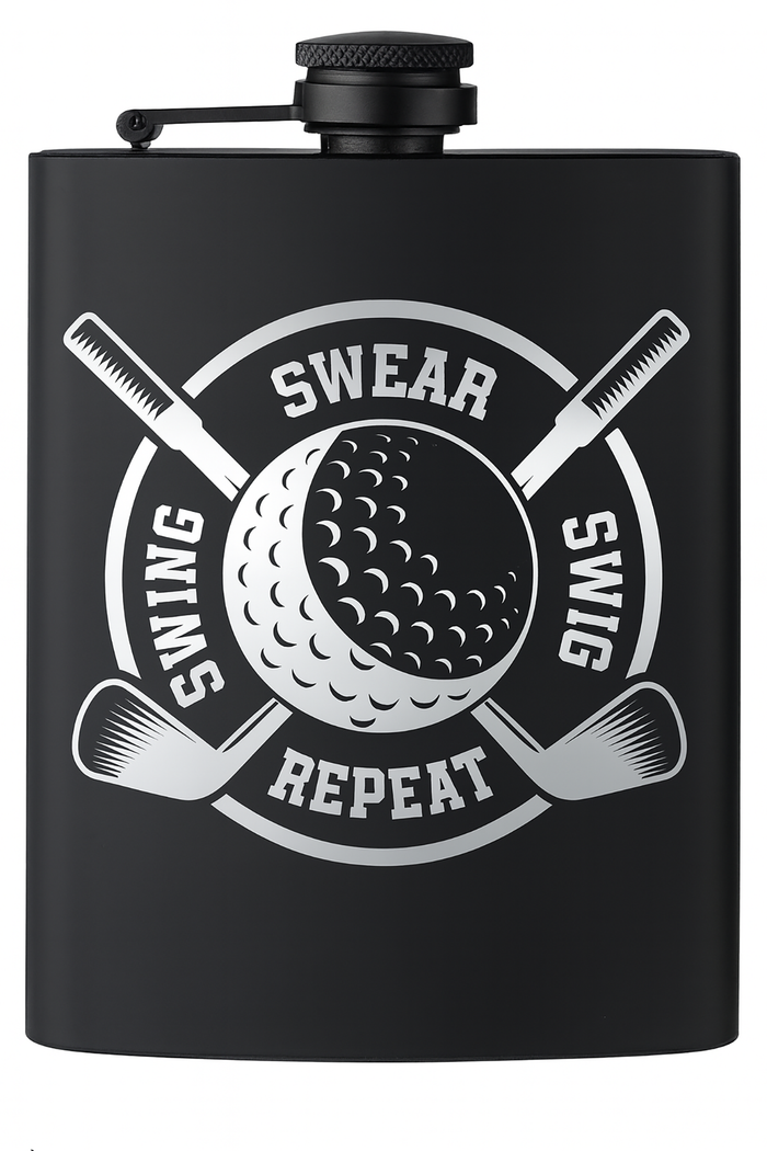 Swing Swear Swig Repeat Flask