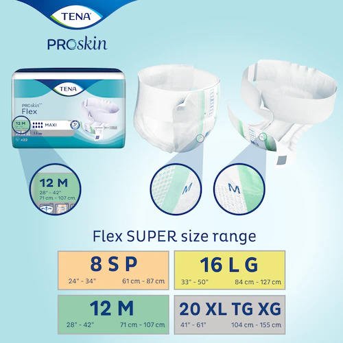 TENA ProSkin Flex Super Belted Brief - 67804-Pack - LL Medico