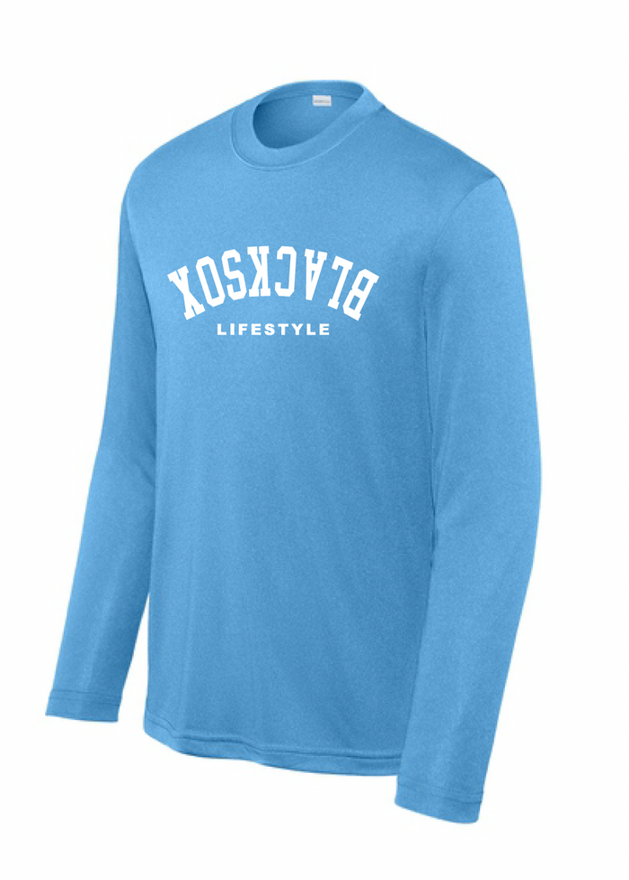 Texas Blacksox Moisture Management Long Sleeve Tee - Upside Down Logo