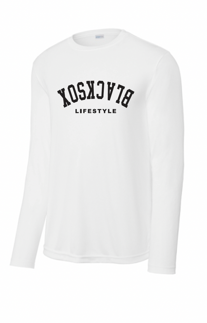 Texas Blacksox Moisture Management Long Sleeve Tee - Upside Down Logo