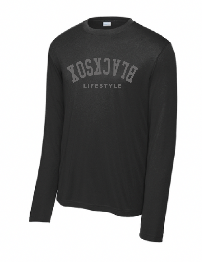 Texas Blacksox Moisture Management Long Sleeve Tee - Upside Down Logo