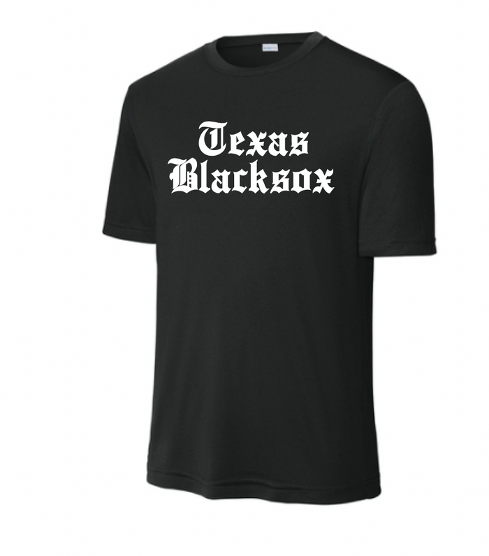 Texas Blacksox Moisture Management Tee - Old English Logo