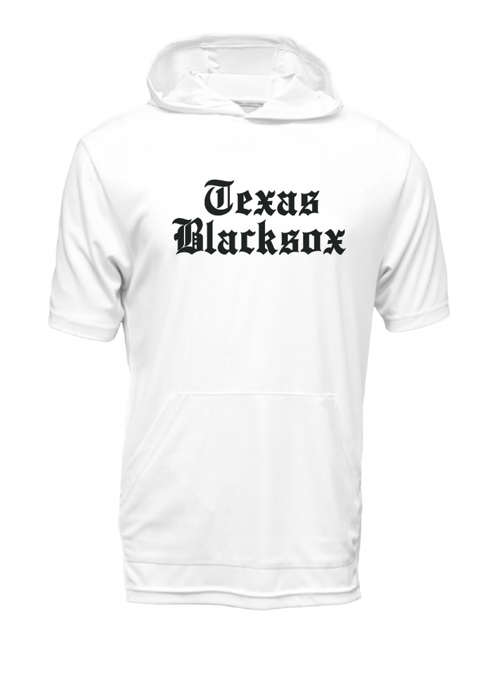 Texas Blacksox Short Sleeve Moisture Management Hooded Tees - Old English Logo