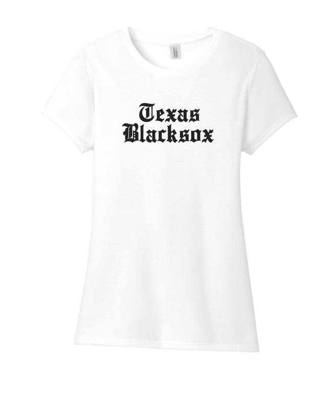 Texas Blacksox Soft Cotton T-Shirt (Unisex, Ladies, and Youth) - Old English Logo