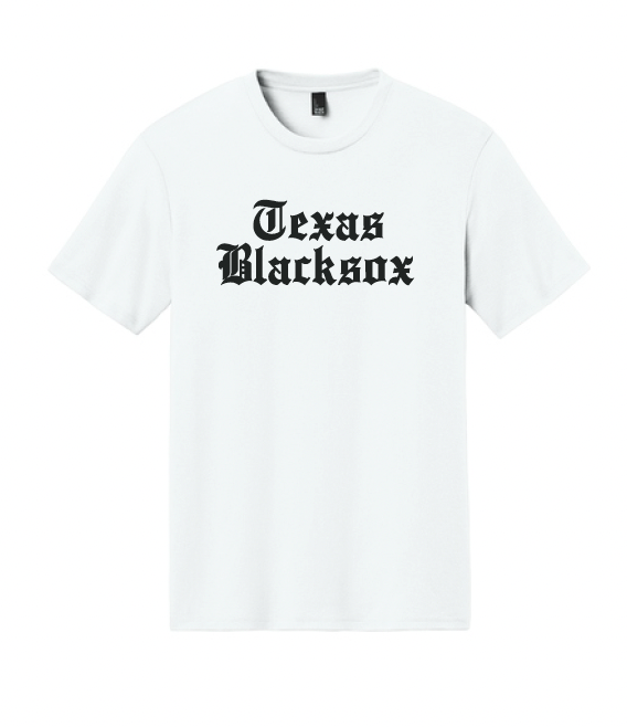 Texas Blacksox Soft Cotton T-Shirt (Unisex, Ladies, and Youth) - Old English Logo
