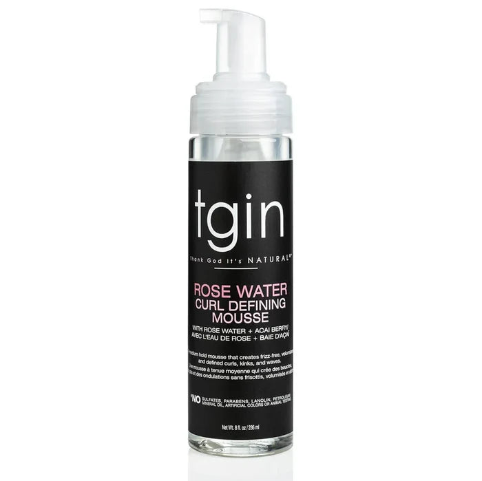 TGIN Rose Water Curl Defining Mousse 8oz