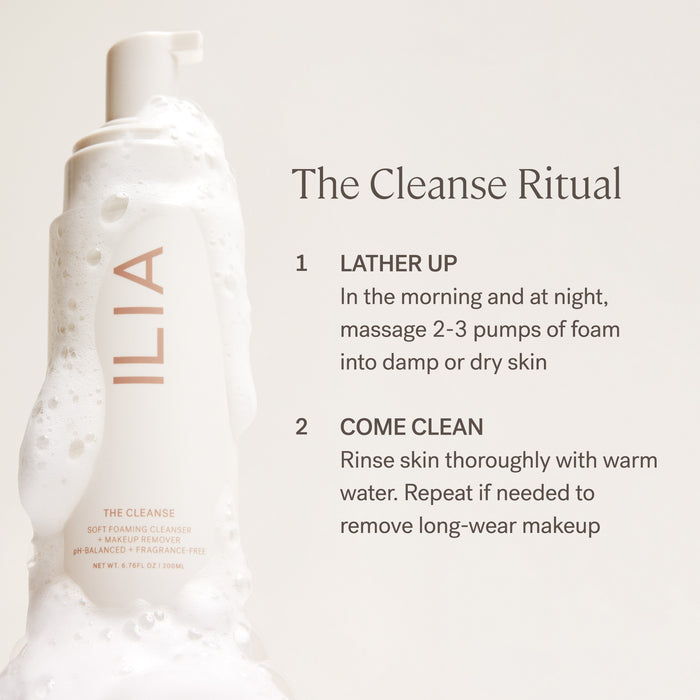 ILIA-The Cleanse Soft Foaming Cleanser + Makeup Remover-