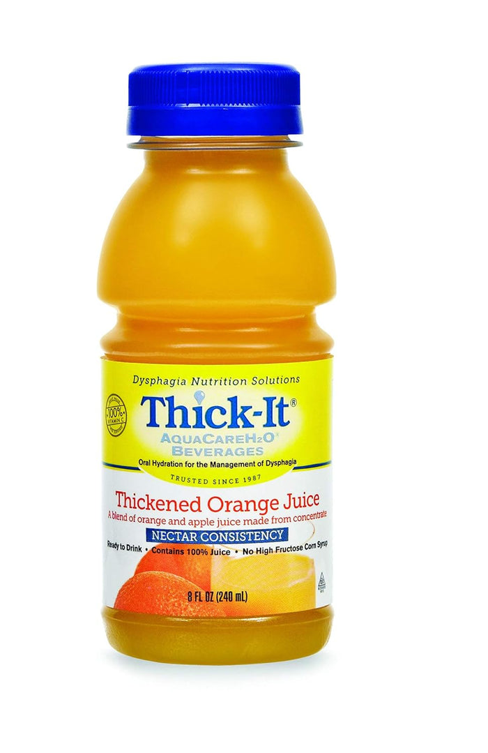 Thick-It AquaCareH20 Thickened Orange Juice, 8 oz Bottle - B476-L9044-Case - LL Medico
