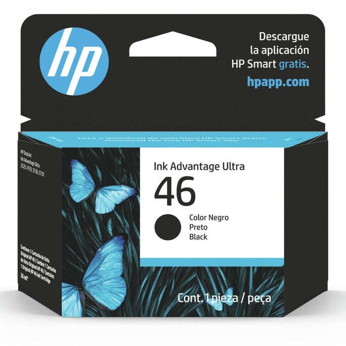 Tinta HP 46 Negra - CZ637AL | DeskJet Ink Adv 2529/4729/5738/5739 | 1,500 páginas - Panamá