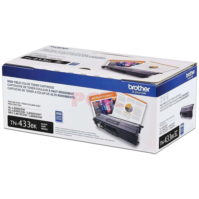 Toner Brother TN-433BK Negro | TN433BK | Para HL-L8260CDW / HL-L8360CDW / HL-L8360CDWT / MFC-L8610CDW / MFC-L8900CDW - Panamá
