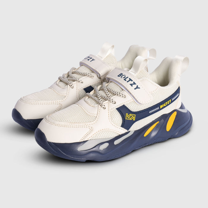 Unisex White AeroFlex Mesh Sports Shoes Active Comfort for Kids