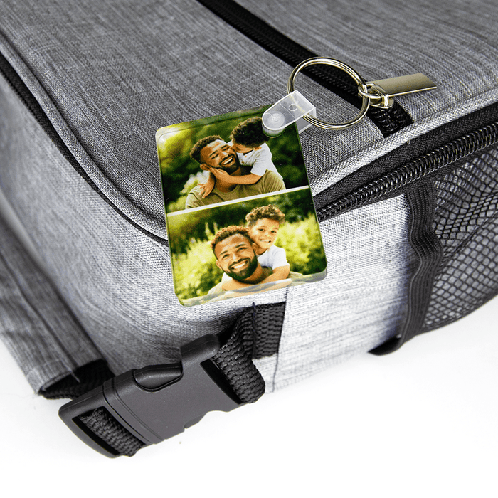 Unisub 2.25" x 1.6" Sublimation Acrylic Rectangle Key Chain - HeatPressNation