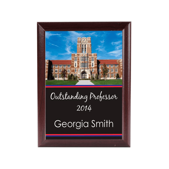 Unisub 8" x 10" Cherry Sublimation MDF Plaque with Ogee Edge - HeatPressNation