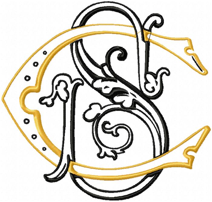 VINTAGE CUSTOM MONOGRAM CS SC