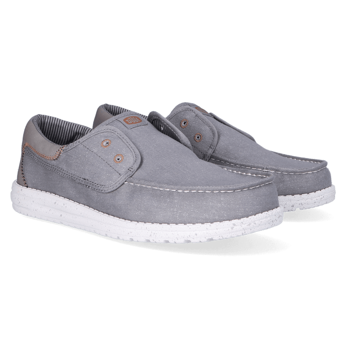 Wally Cru Stretch Canvas Heren Loafers Flannel Grey/Multi