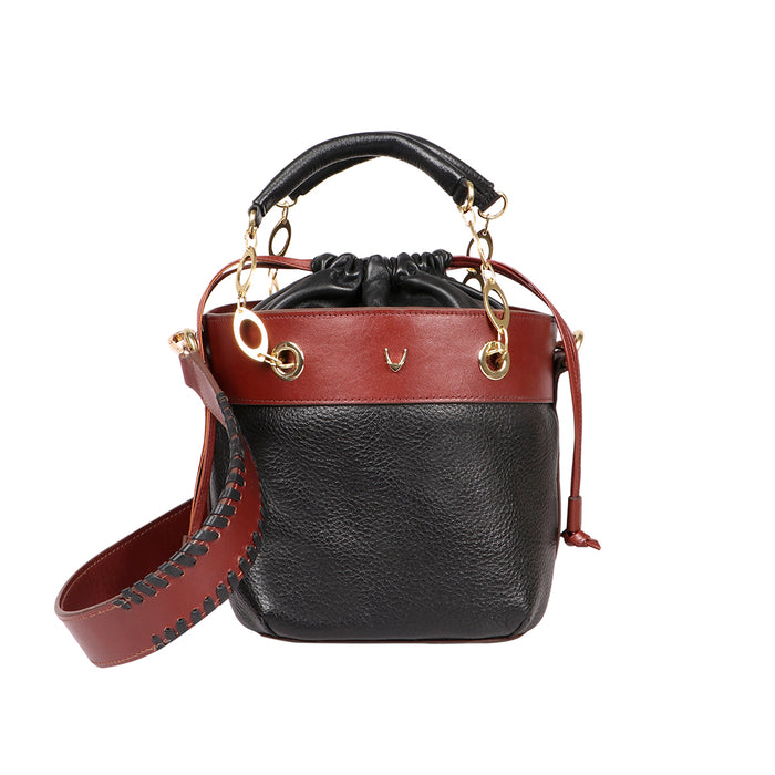 Woke 02 Black Leather Shoulder Bag