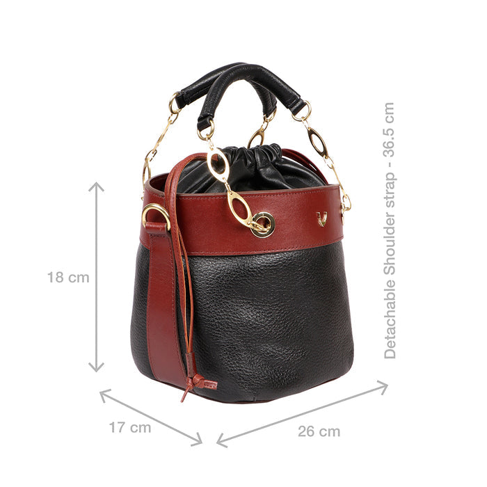 Woke 02 Black Leather Shoulder Bag