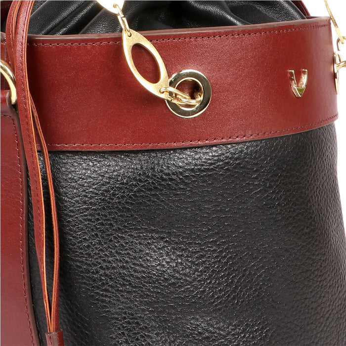 Woke 02 Black Leather Shoulder Bag