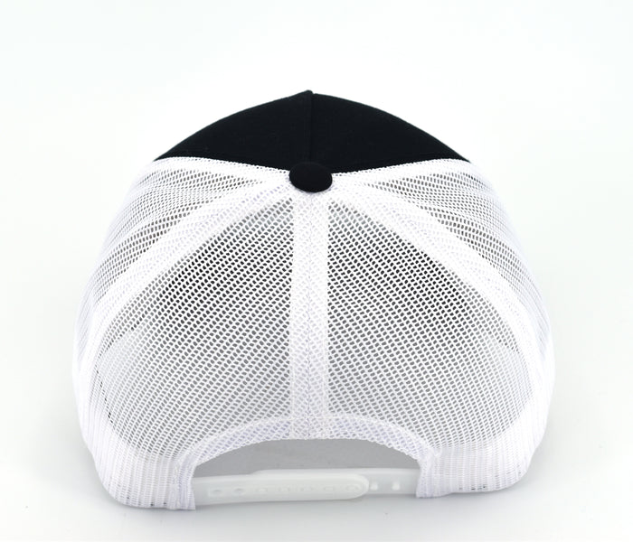 Yupoong Classics Trucker Snapback Hat - Black/White