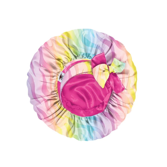 Zebra & Pink Oversized Satin Sleep Bonnet